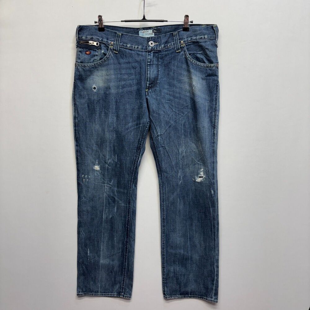 Vintage Energie Men Slim Morris Jeans Size 38x34 Denim Y2K Distressed D113 -15